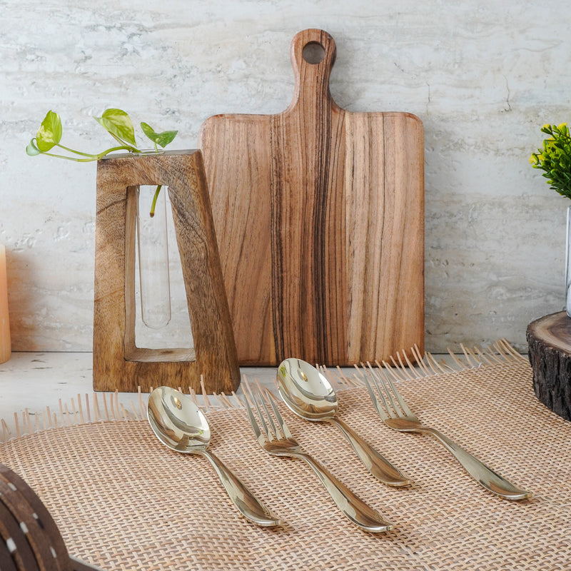 Kitchen Aesthetic Set (Chopping Board + Test Tube Planter + 4pc. Cutlery Set).