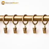 Metal Curtain Rings with Clips – Heavy Duty Rustproof Curtain Hooks for Smooth Sliding Drapes