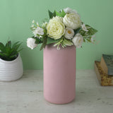 Modern Vertical Ceramic Vase- Pink