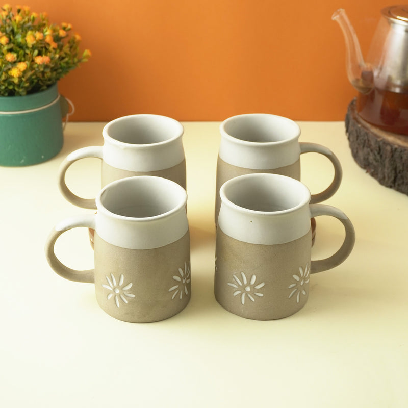 Floral Dip Matte Ceramic Mug