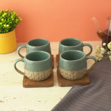 Sage Matte Finished Ceramic Cups (Green)