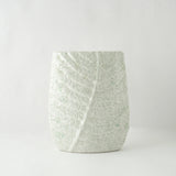 Grey Swatched Leaf Imprint Vase