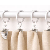 Metal Curtain Rings with Clips – Heavy Duty Rustproof Curtain Hooks for Smooth Sliding Drapes