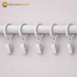 Metal Curtain Rings with Clips – Heavy Duty Rustproof Curtain Hooks for Smooth Sliding Drapes