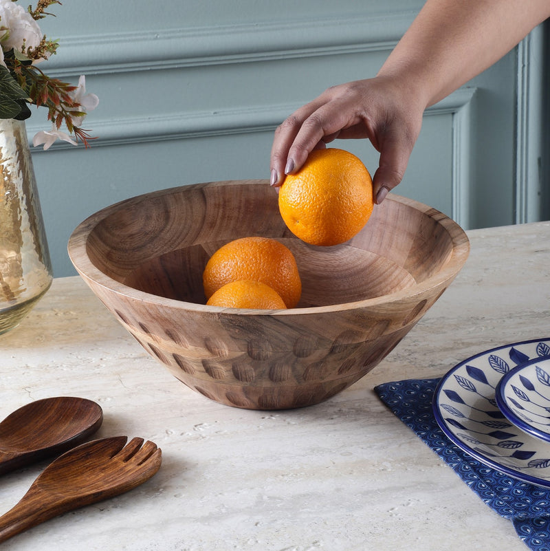 Wooden Salad Bowl-Walnut (Large)