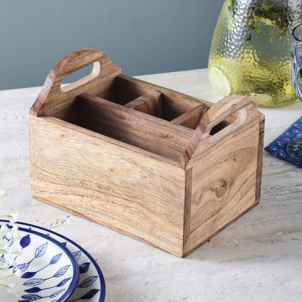 Wooden Cutlery Box- Natural