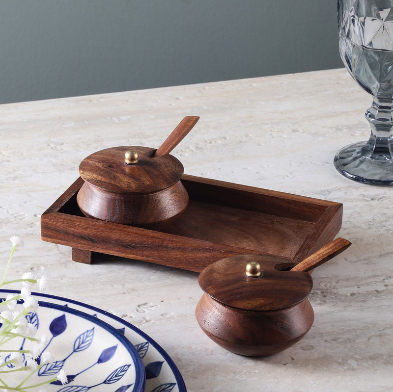 Wooden Small Serving Katori- set of 2