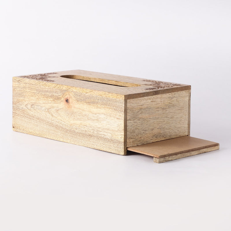 Wooden Tissue Holder- Natural