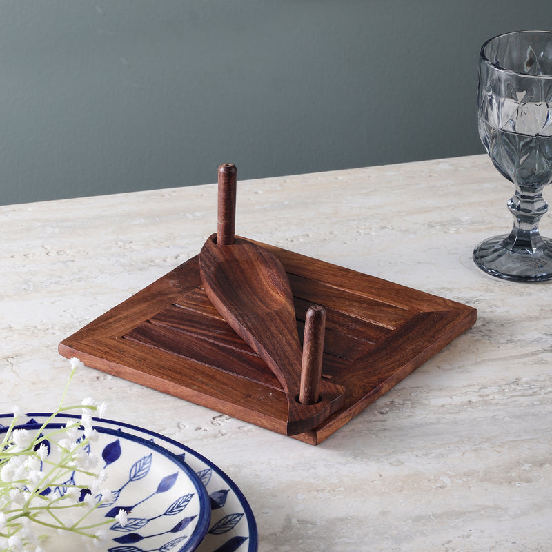 Wooden Tissue Holder- Walnut