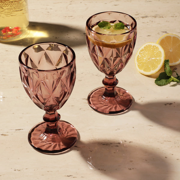 Tinted Goblet- Plum (Set Of 2)