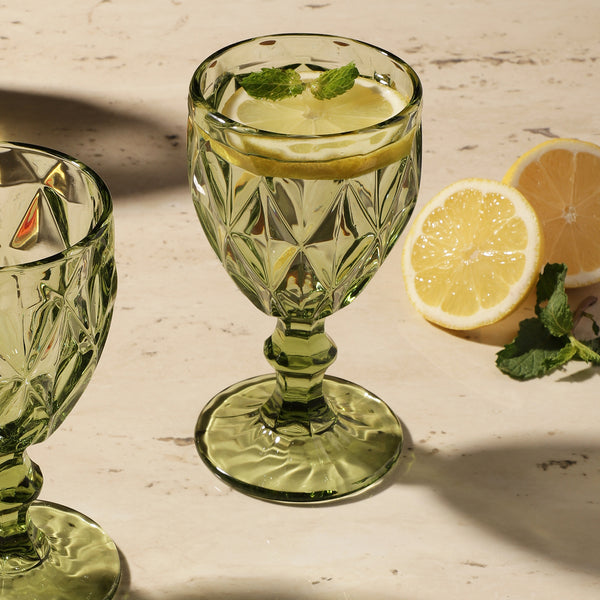 Tinted Goblet- Sage (Set Of 2)