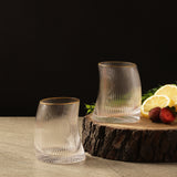 Fluted Sway Glass- Short (Set Of 2)