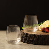 Ribbed Drinking Glass- Set of 2