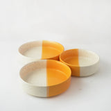 Yellow & White Statement Platter- Set of 3