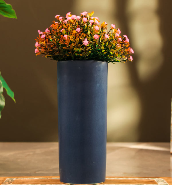 Cobalt Cylindrical Ceramic Vase