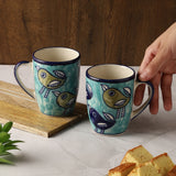 Whimsical birds mug - Set of 2