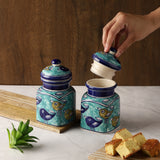 Whimsical Bird storage jar- Set of 2