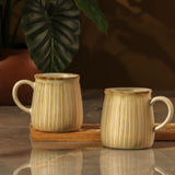 Two-Tone Striped Ceramic Mug