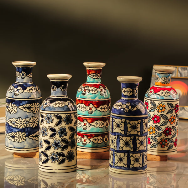 Traditional Floral Art Ceramic Vase