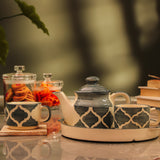 Grey Moroccan Ceramic Tea Set