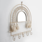 Cotton & Metal Wire Mirror Frame