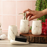 Modern Bath Accessory Set- White