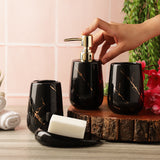 Modern Bath Accessory Set- Black