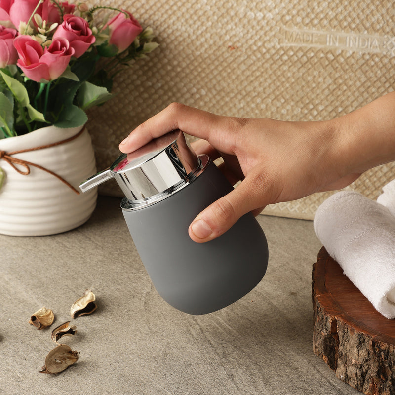 Rounded Soap Dispenser- Grey