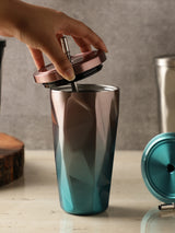 Stainless Steel Diamond SS Tumbler- Pink & Blue