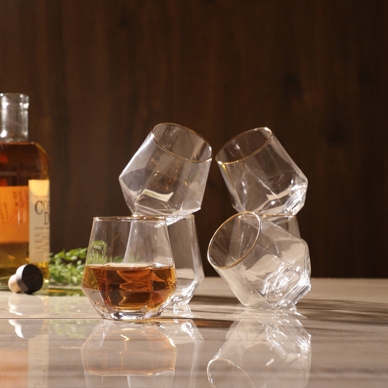 Geometric Whiskey Glass Set Of 6