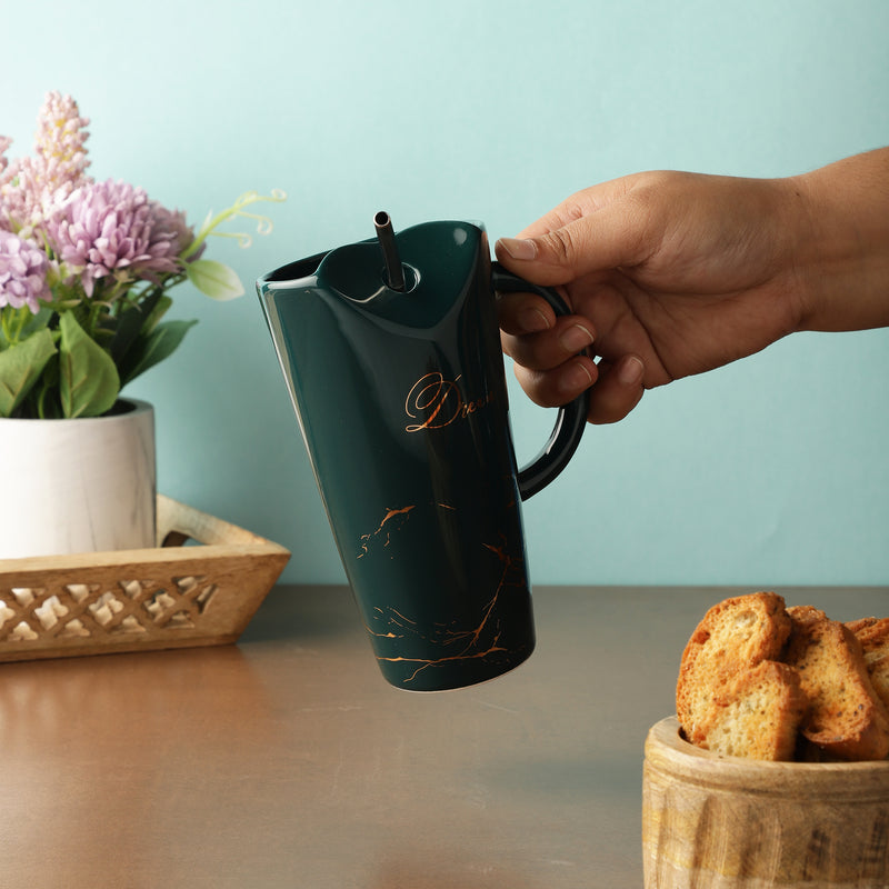 Ceramic Dream Straw Mug- Green