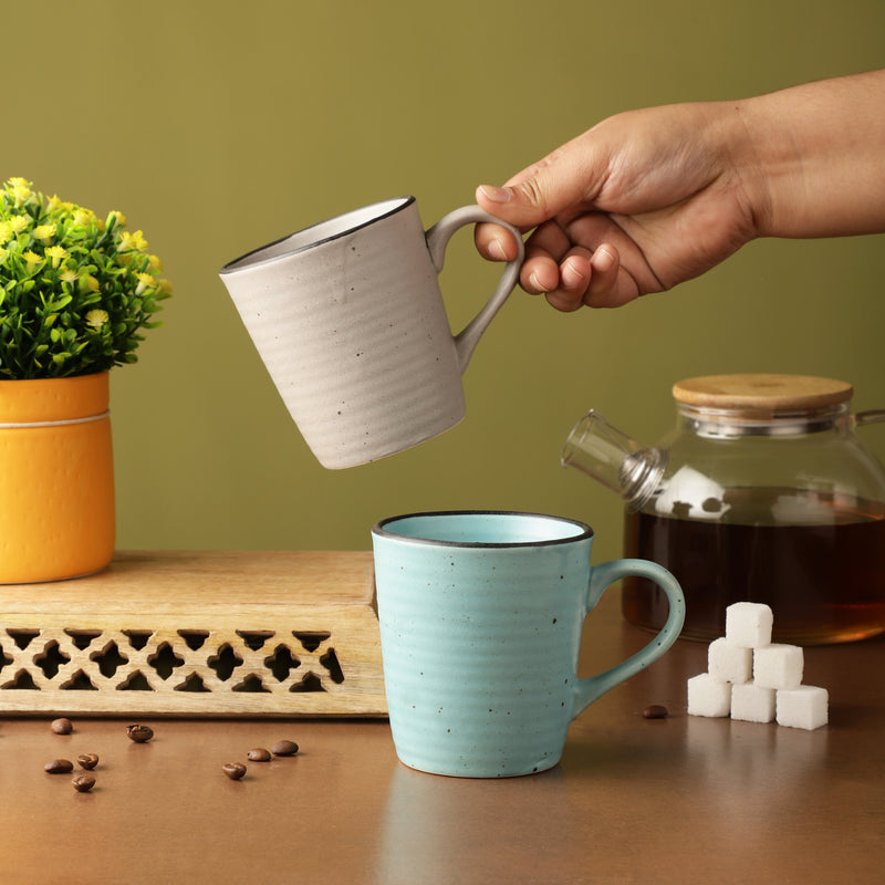 Ceramic Concept Mugs- Grey &  Blue