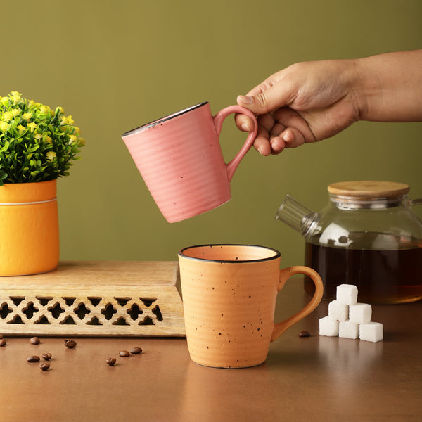 Ceramic Concept Mugs- Yellow & Pink