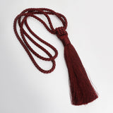 The Decor Mart Curtain Holder And Tassel (Rope Tie-Back Maroon) - Pack Of 2