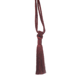 The Decor Mart Curtain Holder And Tassel (Rope Tie-Back Maroon) - Pack Of 2