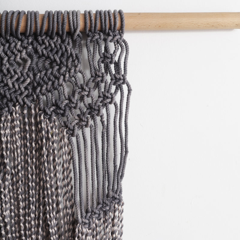 Macrame Bohemian Wall  Hanging- Grey