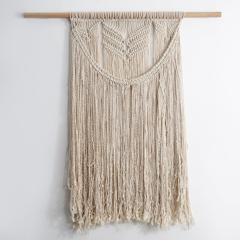 Macrame Boho Wall Hanging-White