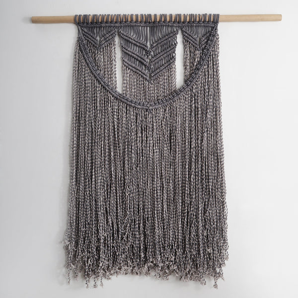 Macrame Boho Wall Hanging- Grey