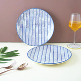 Sweep Pattern Ceramic Dinner Plate- Set of 2