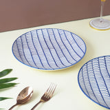 Sweep Pattern Ceramic Dinner Plate- Set of 2