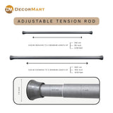 Extendable Metal Curtain Tension Rod – No Drill Spring Loaded Anti-Skid Rod