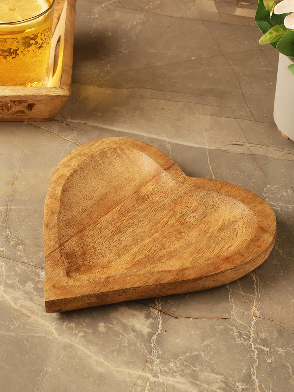 Heart Shaped Wooden Platter