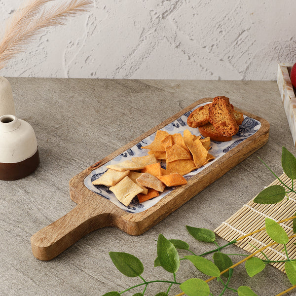 Wooden Paddle Shaped Platter- Royal Elephant