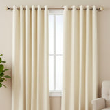 Tusky Bone Finial Extendable Curtain Rod Beige 25MM (Hardware Included)