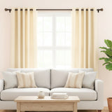 Typho Brass Metal Finial Extendable Curtain Rod Black 19MM (Hardware Included)