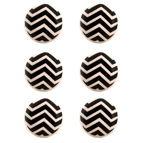 BW Chevron Drawer Knob- Set Of 4