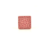 Carved Pink Flora Drawer Knob- Set Of 4