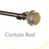 Spectra Metal Extendable Curtain Rod Black 19MM (Hardware Included)