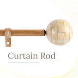 Tesla Mother Of Pearl Extendable Curtain Rod Beige 25MM (Hardware Included)