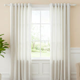 Tusky MOP Finial Extendable Curtain Rod White 19MM (Hardware Included)